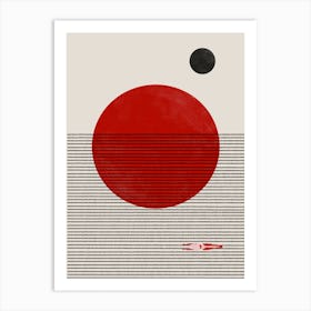 Swimming far away Art Print