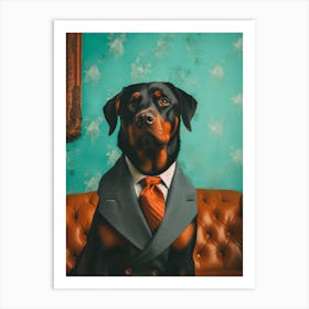 A Rottweiller Dog 6 Art Print