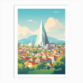 Lyon, France, Geometric Illustration 2 Art Print