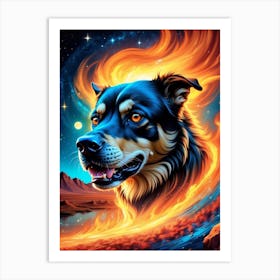 Super dog Art Print