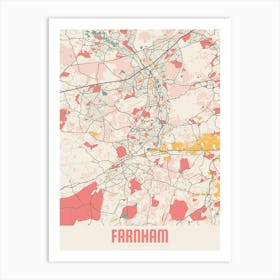 Farnham Map Poster Art Print