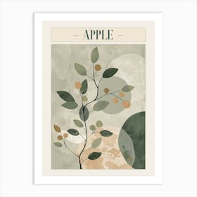 Apple Tree Minimal Japandi Illustration 7 Poster Art Print