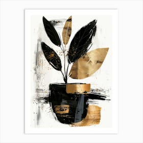 Gold Leaf Canvas Print 1 Art Print