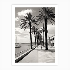 Palma De Mallorca, Spain, Black And White Photography 2 Art Print