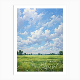 Field Of Daisies Art Print