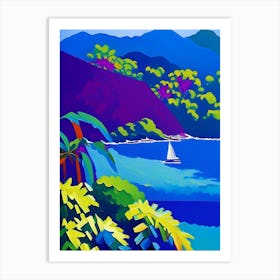 Santa Catalina Island Panama Colourful Painting Tropical Destination Art Print