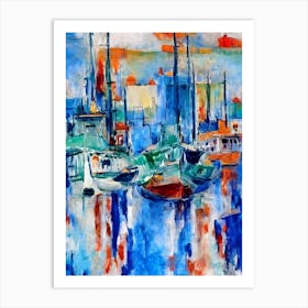 Port Of Jeddah Saudi Arabia Abstract Block harbour Art Print