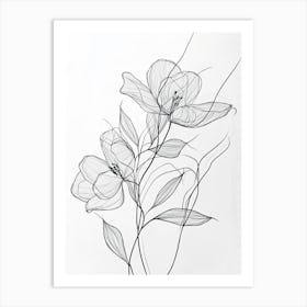 Flowers By Person Art Print