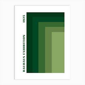 Bauhaus Green Exhibition Art Print