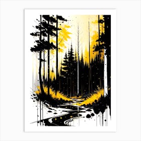 Yellow Forest 2 Art Print