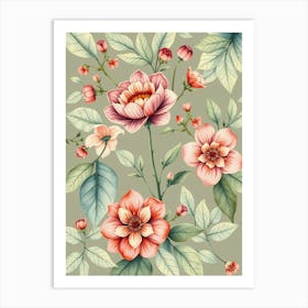 Floral Pattern 2 Art Print