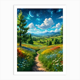 Path of Blooming Dreams Art Print