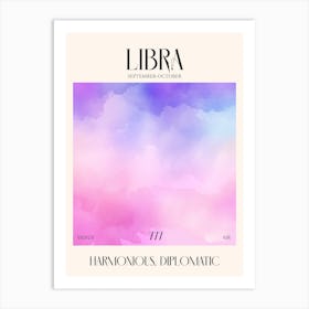 Libra 2 Zodiac Sign Art Print