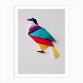 Pigeon 3 Origami Bird Art Print