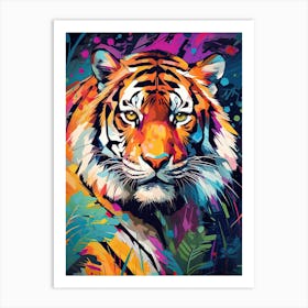 Tiger Art In Expressionism Style 3 Art Print
