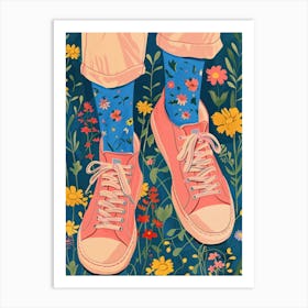 Flowers And Sneakers Spring 2 Art Print