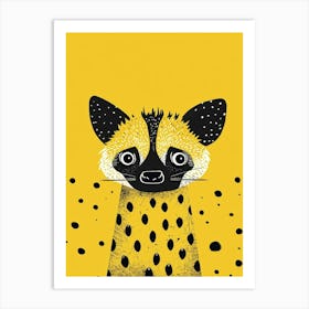 Yellow Hyena Art Print