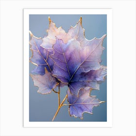 Purple Autumn Leaves Art Print