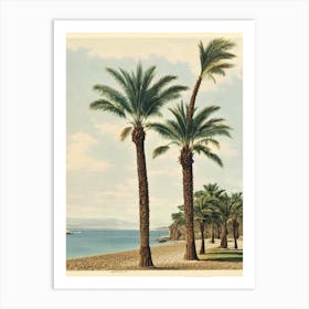 Playa De Bolonia Cadiz Spain Vintage Art Print