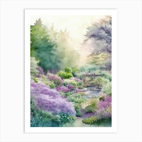 Bellevue Botanical Garden, Usa Pastel Watercolour Art Print