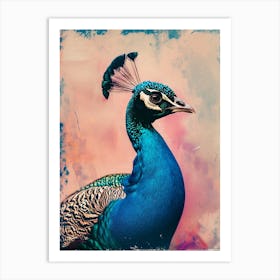 Peacock Polaroid Inspired 3 Art Print