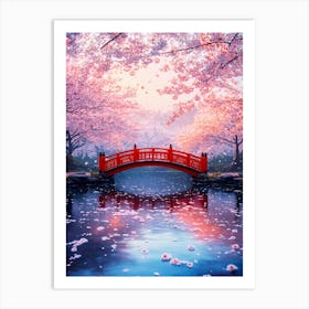 Cherry Blossom Bridge Affiche