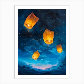 Sky Lanterns Art Print