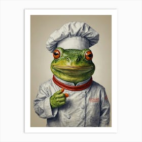 Chef Frog 3 Art Print