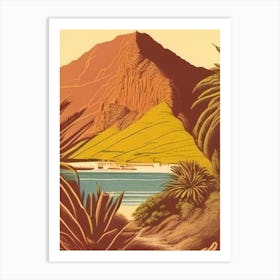 La Palma Canary Islands Spain Vintage Sketch Tropical Destination Art Print