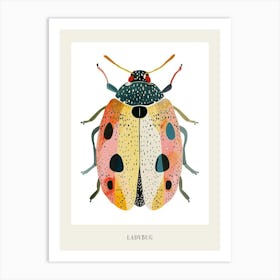 Colourful Insect Illustration Ladybug 20 Poster Art Print