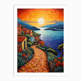 Sunset In Tuscany Art Print