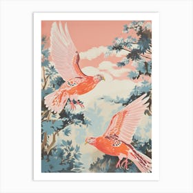 Vintage Japanese Inspired Bird Print Grouse 2 Art Print