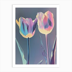 Iridescent Flower Tulip 3 Art Print