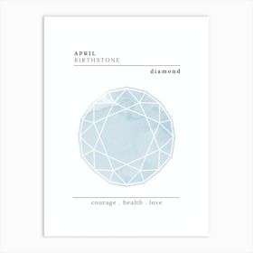 April Birthstone |Diamond Art Print