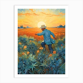 Man In A Field Art Print