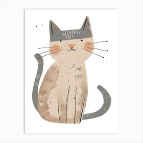 Ragapur Cat Clipart Illustration 2 Art Print