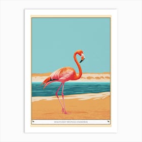 Greater Flamingo Walvis Bay Erongo Namibia Tropical Illustration 1 Poster Art Print