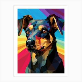 Dog Abstract Pop Art 2 Art Print
