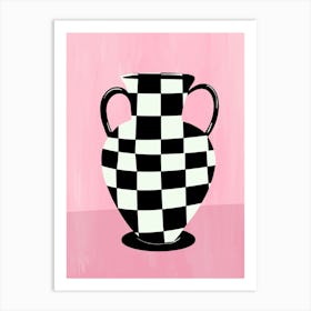 Checkered Vase Art Print