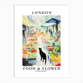 Food Market With Cats In London 1 Poster Art Print