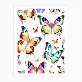 Butterfly Repeat Pattern Decoupage 2 Art Print