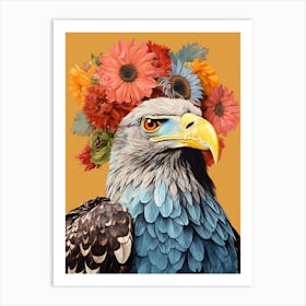 Bird With A Flower Crown Eagle 3 Art Print