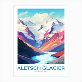 Switzerland Aletsch Glacier Travel Art Print