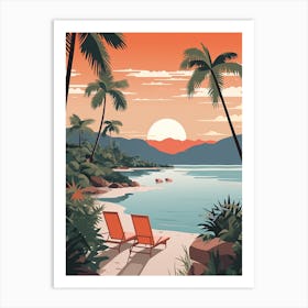 Seychelles Travel Illustration Art Print