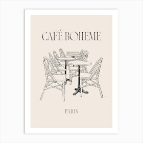 Cafe Boheme - Cream Art Print
