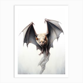 Grey Headed Flying Fox Vintage Illustration 3 Art Print