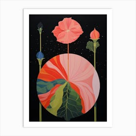 Amaryllis 4 Hilma Af Klint Inspired Flower Illustration Art Print