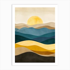 Sunset In The Mountains 2 Art Print