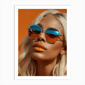 Woman Wearing Sunglasses Art Print