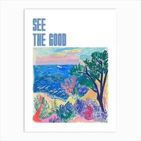 See The Good Poster Coastal Vista Matisse Style 5 Art Print
